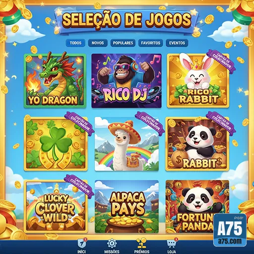 Aplicativo móvel a75 para iOS e Android